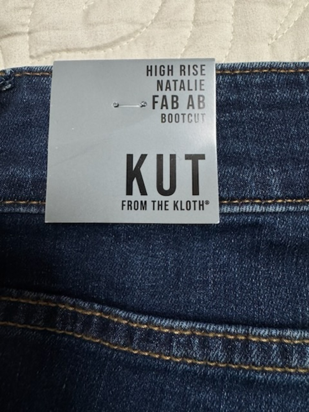 Kut from the Kloth Dark Blue High-Rise Bootcut Jeans